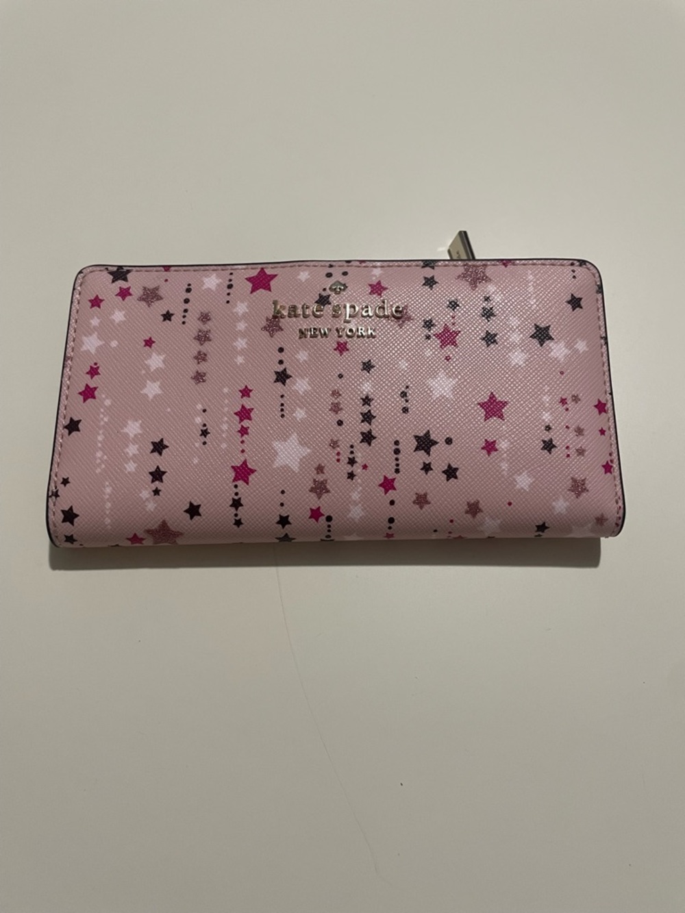 kate spade Pink Star Cascade Zip Around Wallet